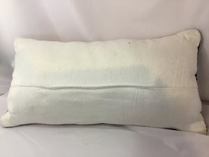 Tan/White Polyester Woven Pillow