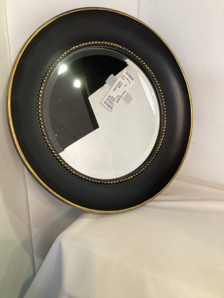 Black Round Mirror