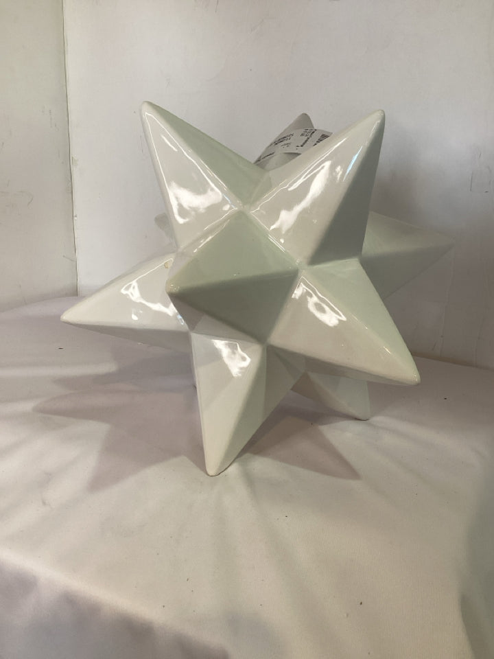 White Ceramic Star Statue