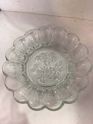 Clear Glass Egg Plate