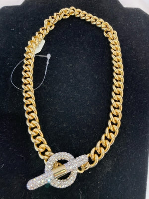 Gold Chain Rhinestone Necklace