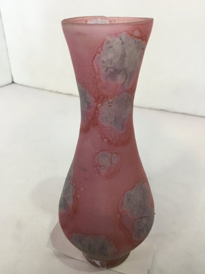 Purple Frosted Glass Vase