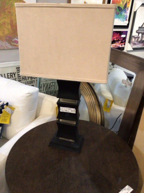Black/Silver Metal Lamp