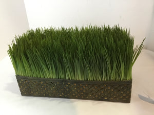 Green Plastic Grass Faux Plant