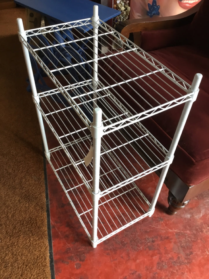White Metal 3 Shelf Shelf