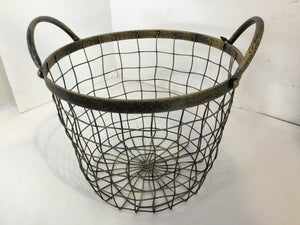 Gold/Black Metal Wire Basket