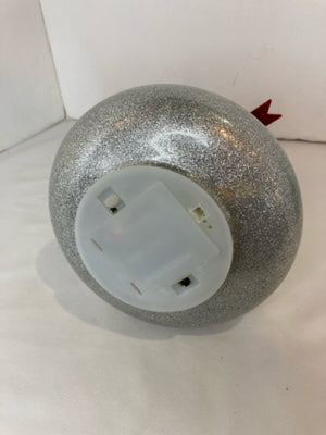 Christmas Silver Glass Bell Holiday Item
