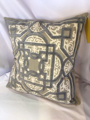 Tan/Gray Down Cotton Pillow