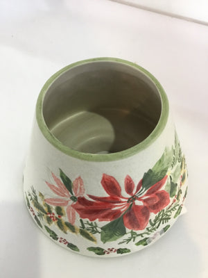 Yankee Candle Candle Holder Ceramic Poinsettia Holiday Item