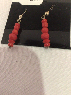 Red Dangle Earrings