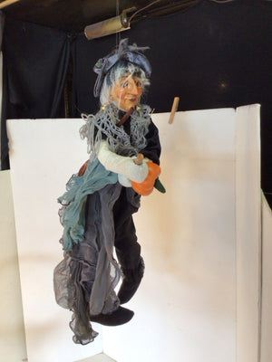 Halloween Black/Gray Witch Holiday Item