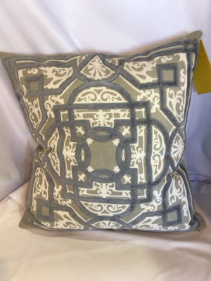 Tan/Gray Down Cotton Pillow