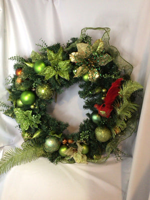 Green Glitter Christmas Wreath