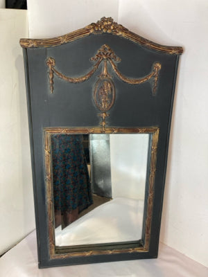NeoClassic Black/Gold Wood Mirror