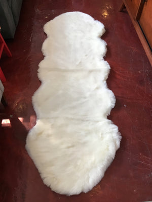World Market Faux Fur White Rug