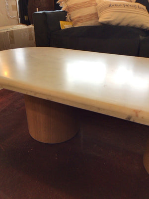 9P3EFMC9 Lulu & Georgia Modern Marble Coffee Cream Table