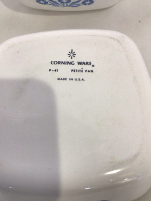 Corningware White/Blue Floral Set of 3 Baking Dish