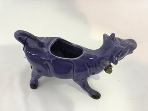 Blue Ceramic Cow Creamer