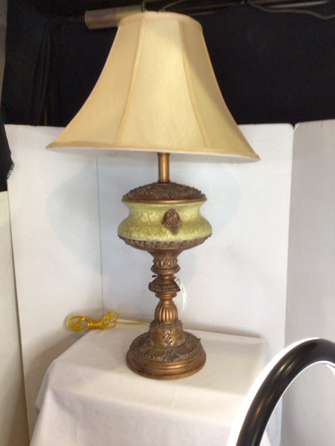 Brown/Green Wood Lamp