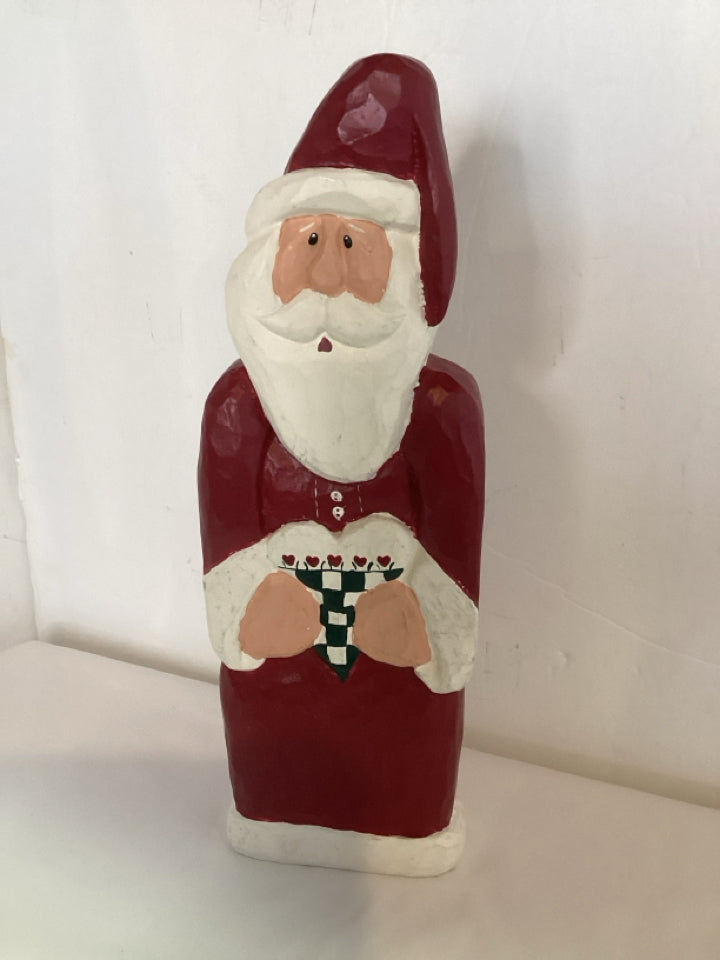Santa Red Carved Holiday Item