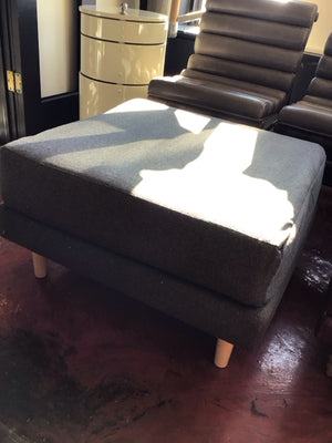 Polyester Gray Ottoman