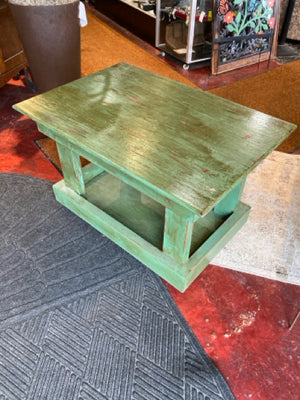 Rustic Wood Green Table