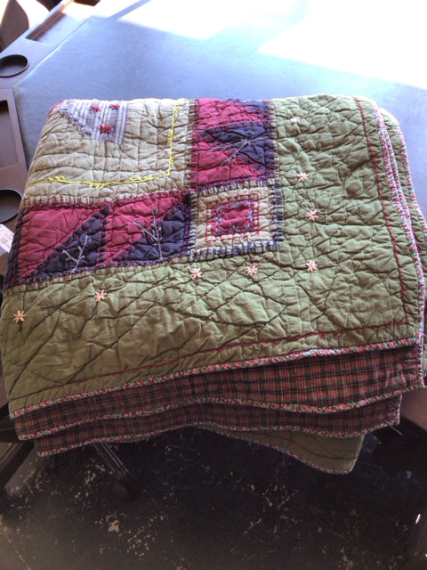 Vintage Cotton Patchwork Quilt