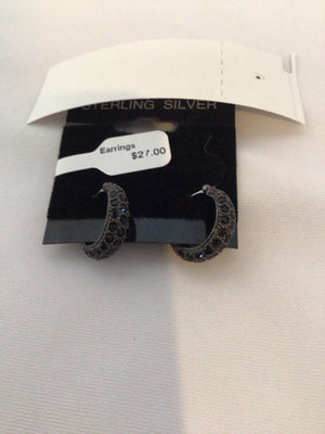 Marcasite Black Earrings