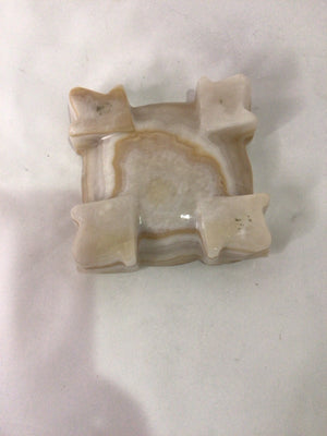 Cream/Brown Marble Ashtray