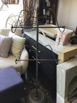 Floor Silver Metal Towel Rack