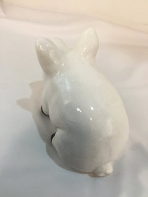 White Ceramic Pig Figurine