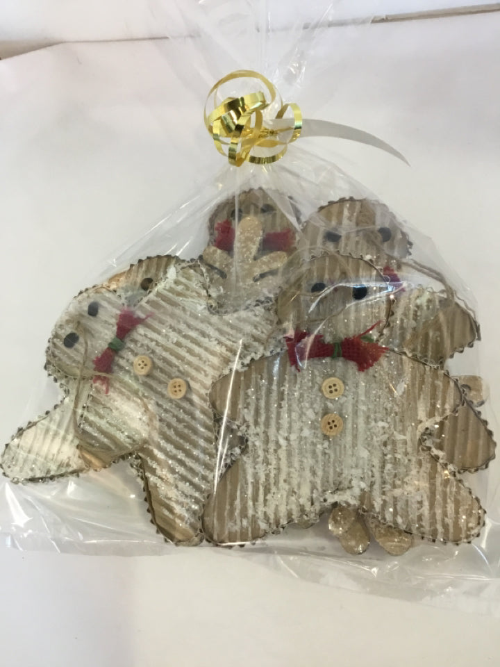 Bag of Cardboard Ornaments Set of 9 Holiday Item