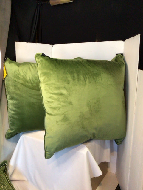 Tahari Home Green Velvet Down Filled Pillow Set