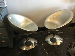 Acrylic Saucer Chrome Chair Set