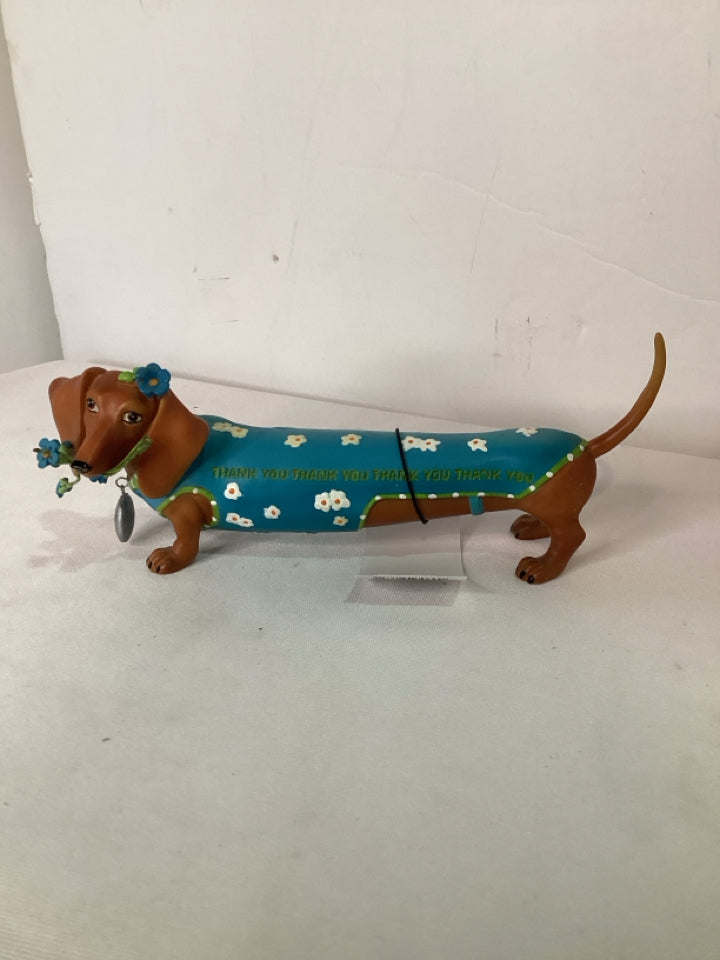 Multi-Color Resin Dachshunds Figurine