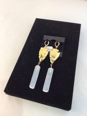 White/Gold Earrings