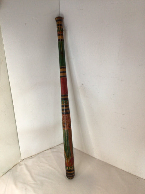 Hand Carved Multi-Color Wood Painted Bat Folk Art Misc