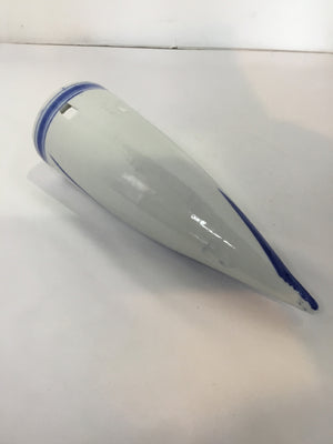 White/Blue Ceramic Flower Wall Pocket