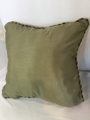 Green/Brown Polyester Pillow