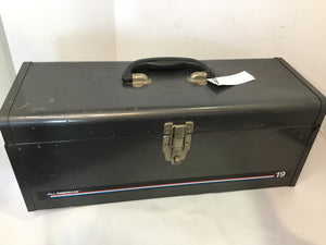Vintage Gray Metal Toolbox