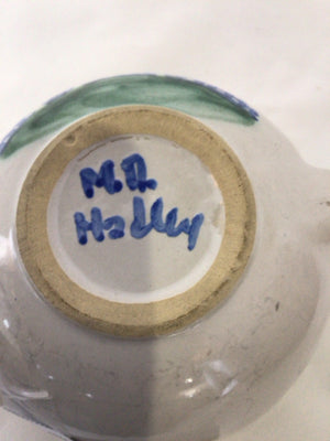 M.A. Hadley Gray/Blue Ceramic Cup