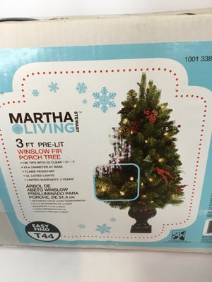 Martha Stewart Pre-Lit Green Christmas Tree Holiday Item