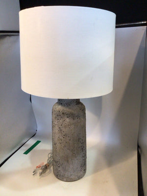 Gray Resin Textured Lamp