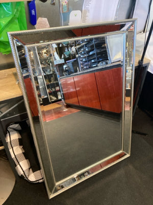 Silver Beveled Mirror