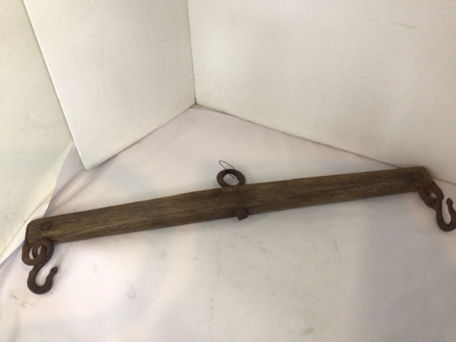 Vintage Rustic Brown Wood/Metal Yoke Farm Equipment