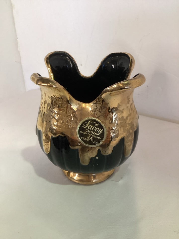 Savoy House Black Glass Vase