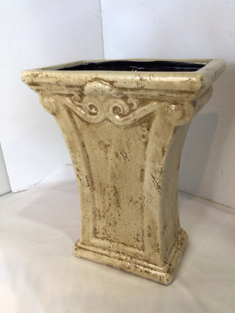Grecian Cream Ceramic Vase