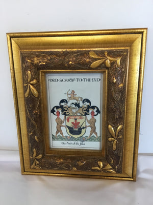 Red/Blue Coat of Arms Framed Art