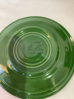 Fiesta Vintage Pair Green Ceramic Cup Set