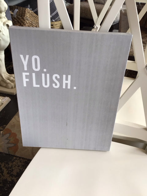 Gray/White Words Stretch Canvas Art